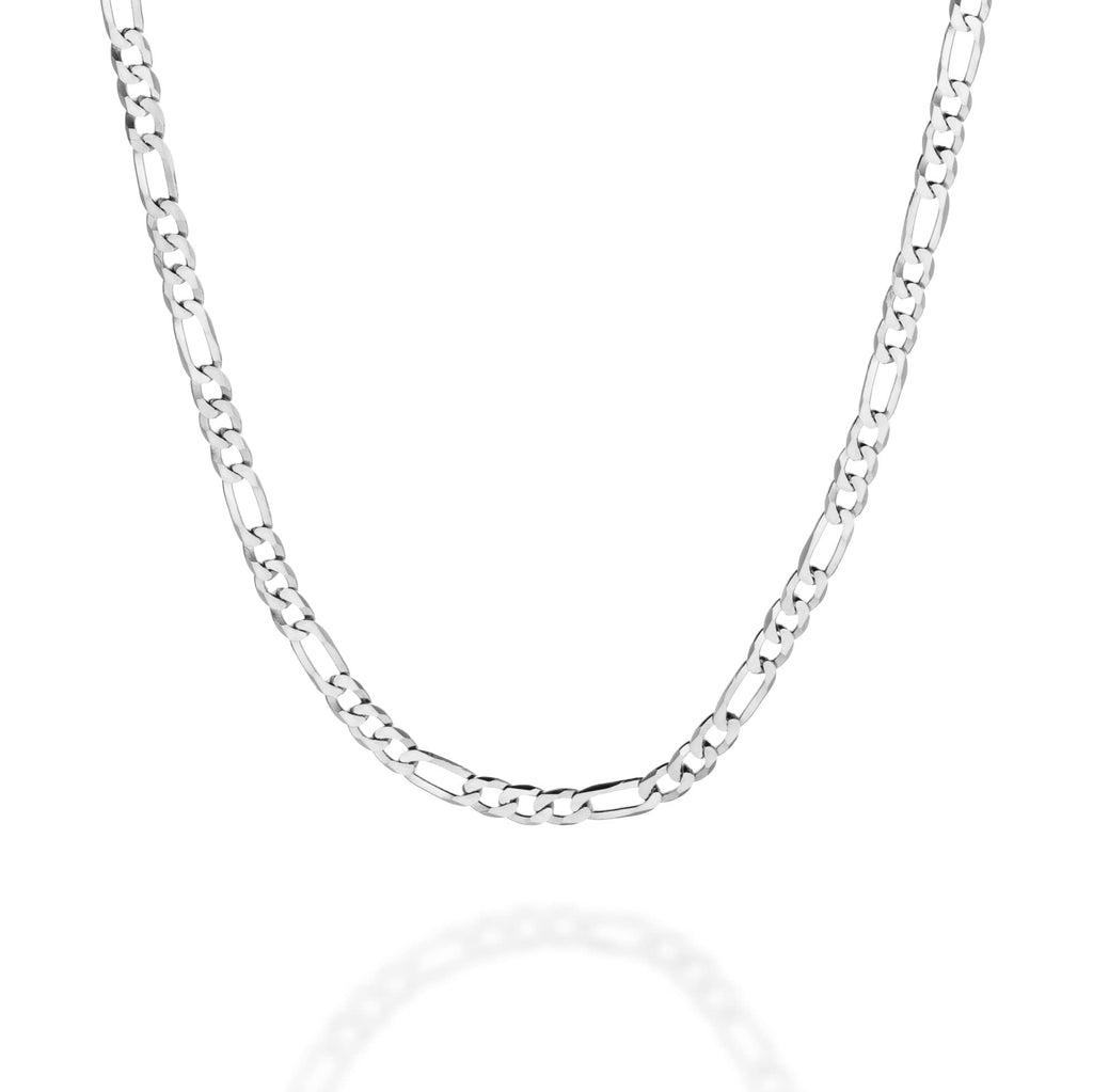 Quadri - Collana a Catena Figaro Diamantata Argento 925 da Uomo Donna larghezza 3.5 mm - lunghezza 41 | 45 | 51 | 56 | 61 cm con estensione di 5 cm - Made in Italy