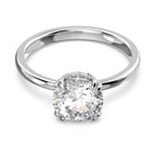 Swarovski Stilla Collezione bague cocktail, taille ronde, blanc