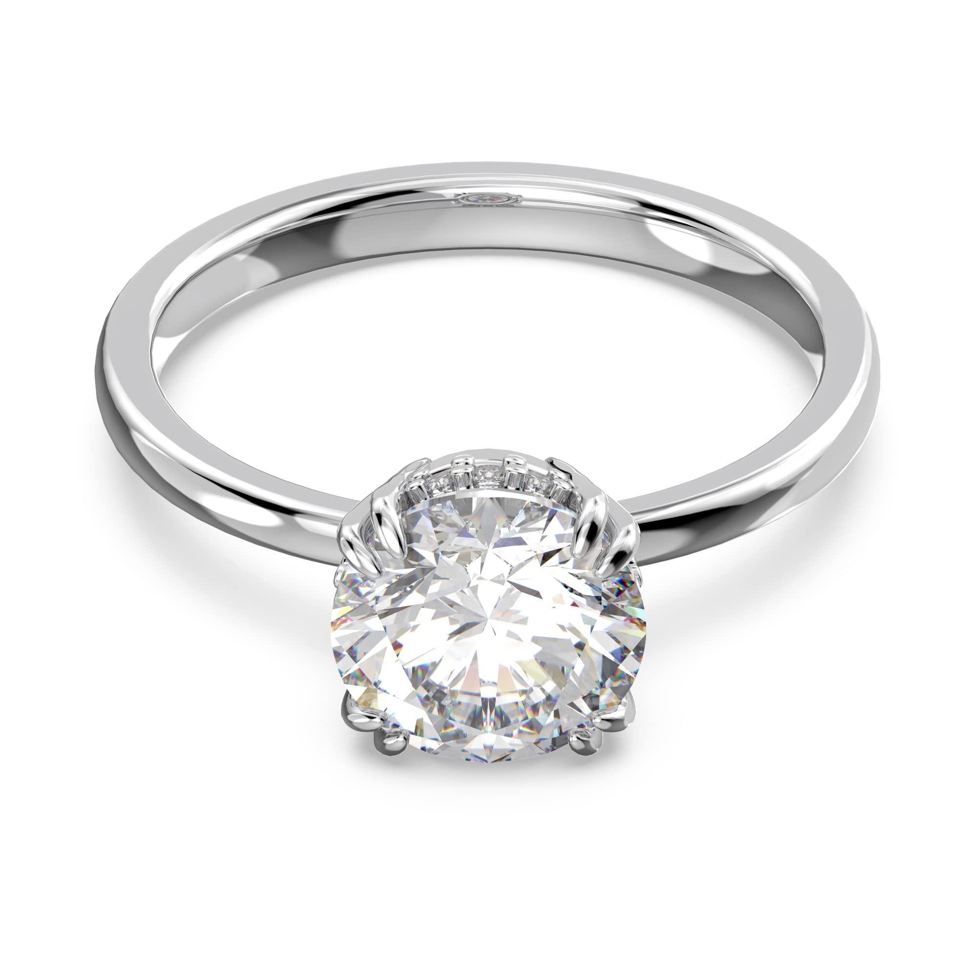 Swarovski Stilla Collezione bague cocktail, taille ronde, blanc