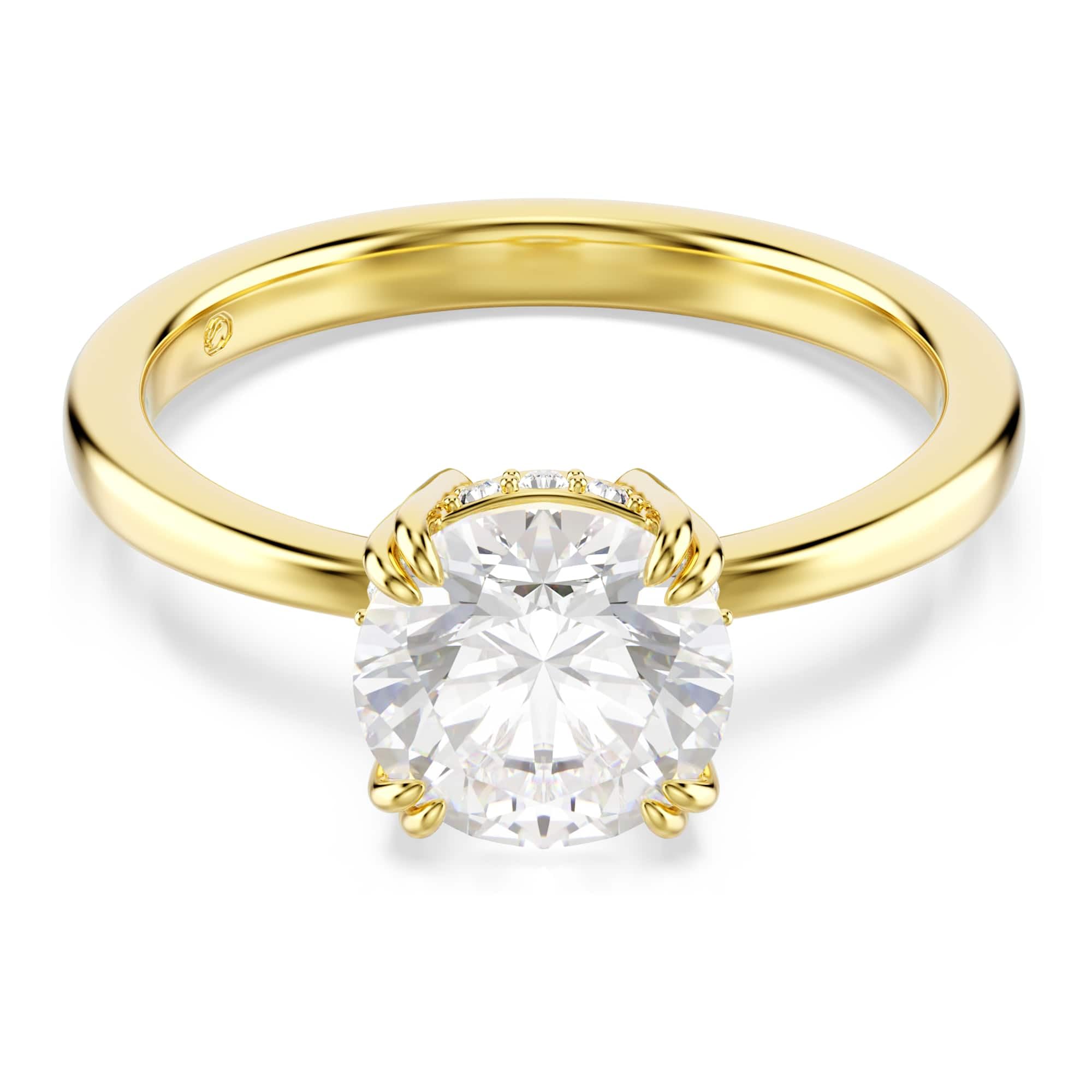 Swarovski Stilla Collezione bague cocktail, taille ronde, blanc