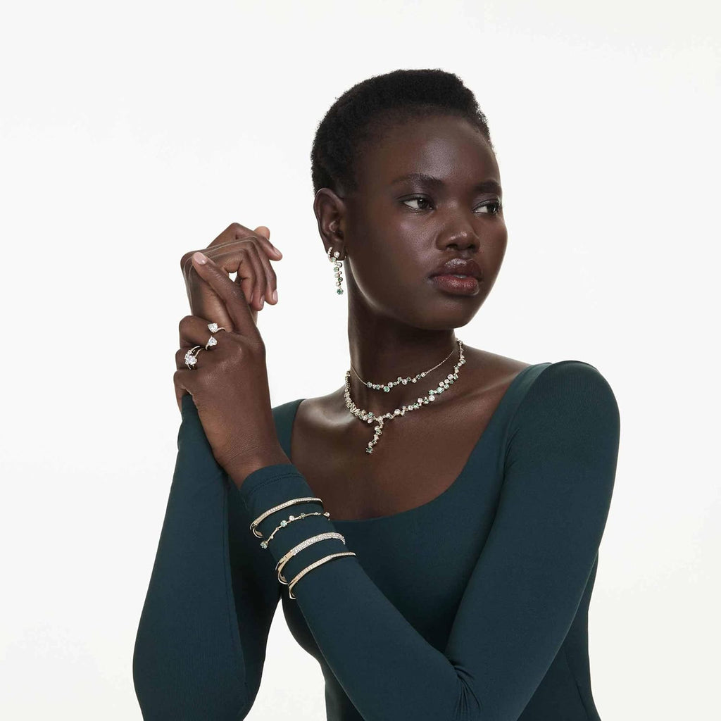 Swarovski Stilla Collezione bague cocktail, taille ronde, blanc