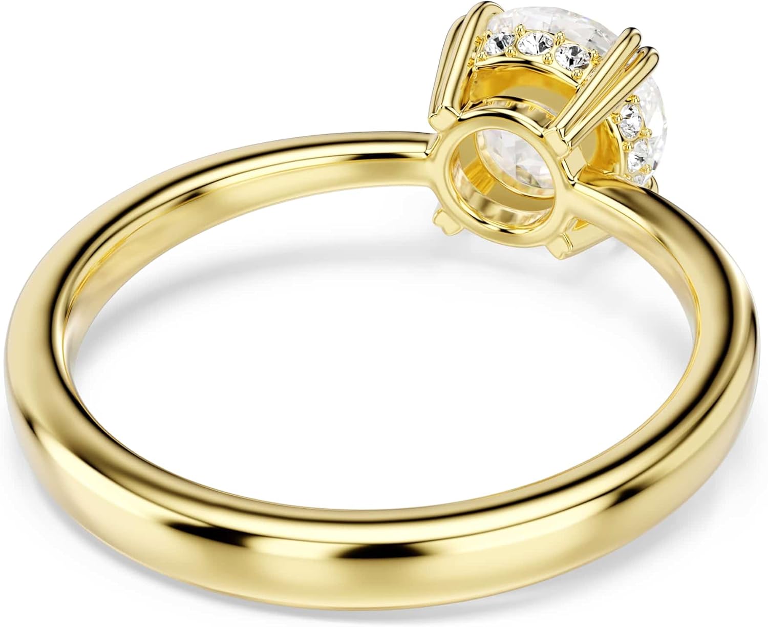 Swarovski Stilla Collezione bague cocktail, taille ronde, blanc