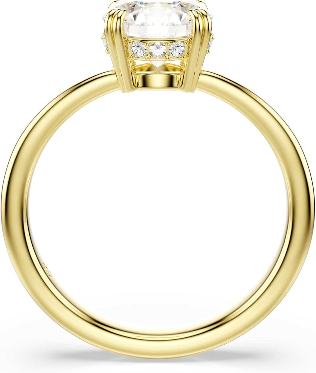 Swarovski Stilla Collezione bague cocktail, taille ronde, blanc