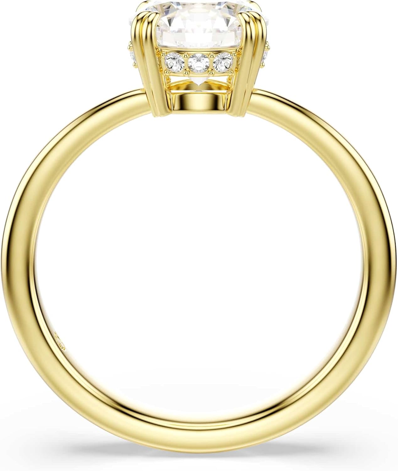 Swarovski Stilla Collezione bague cocktail, taille ronde, blanc