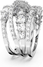 Swarovski Hyperbola bague, tailles mixtes, blanc, plaqué rhodium